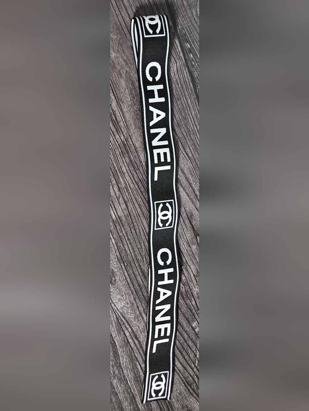 NEW Chanel Black White Large Gift Ribbon 45" Long Thick Wide Cotton Reversible - Picture 5 of 10